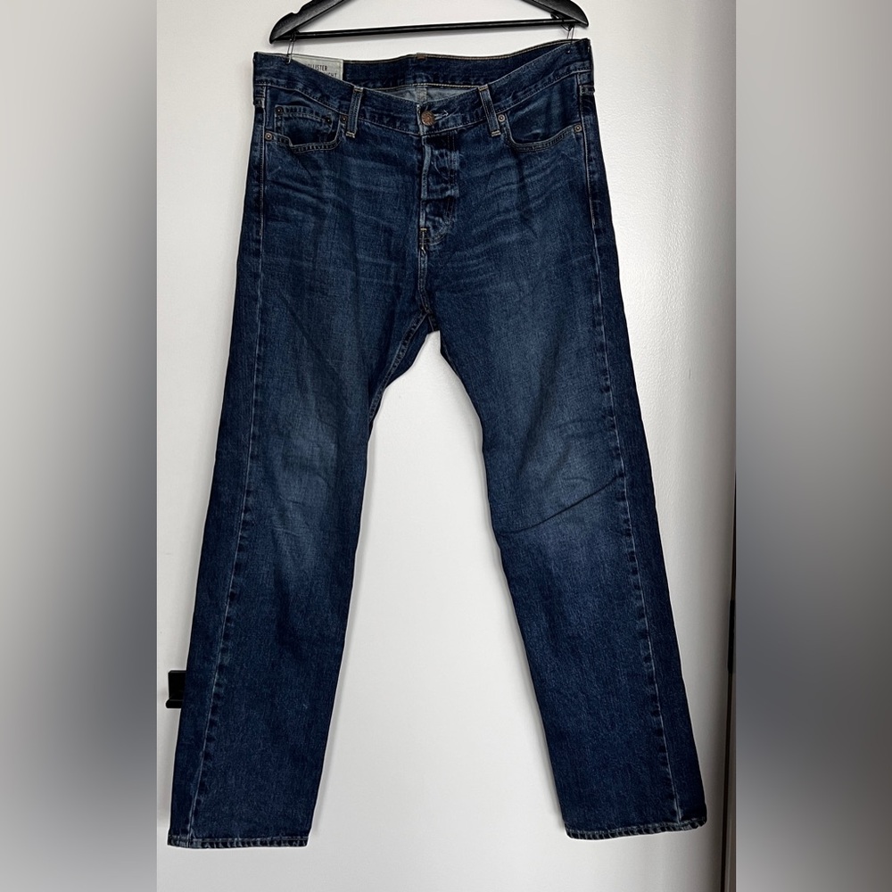 Hollister Blue Straight Jeans Classic Denim Style